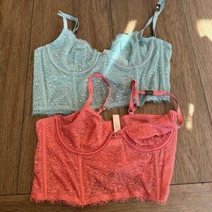 NWT Victoria secret corset bralettes